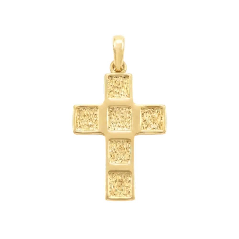 18K Yellow Gold Cross Pendant