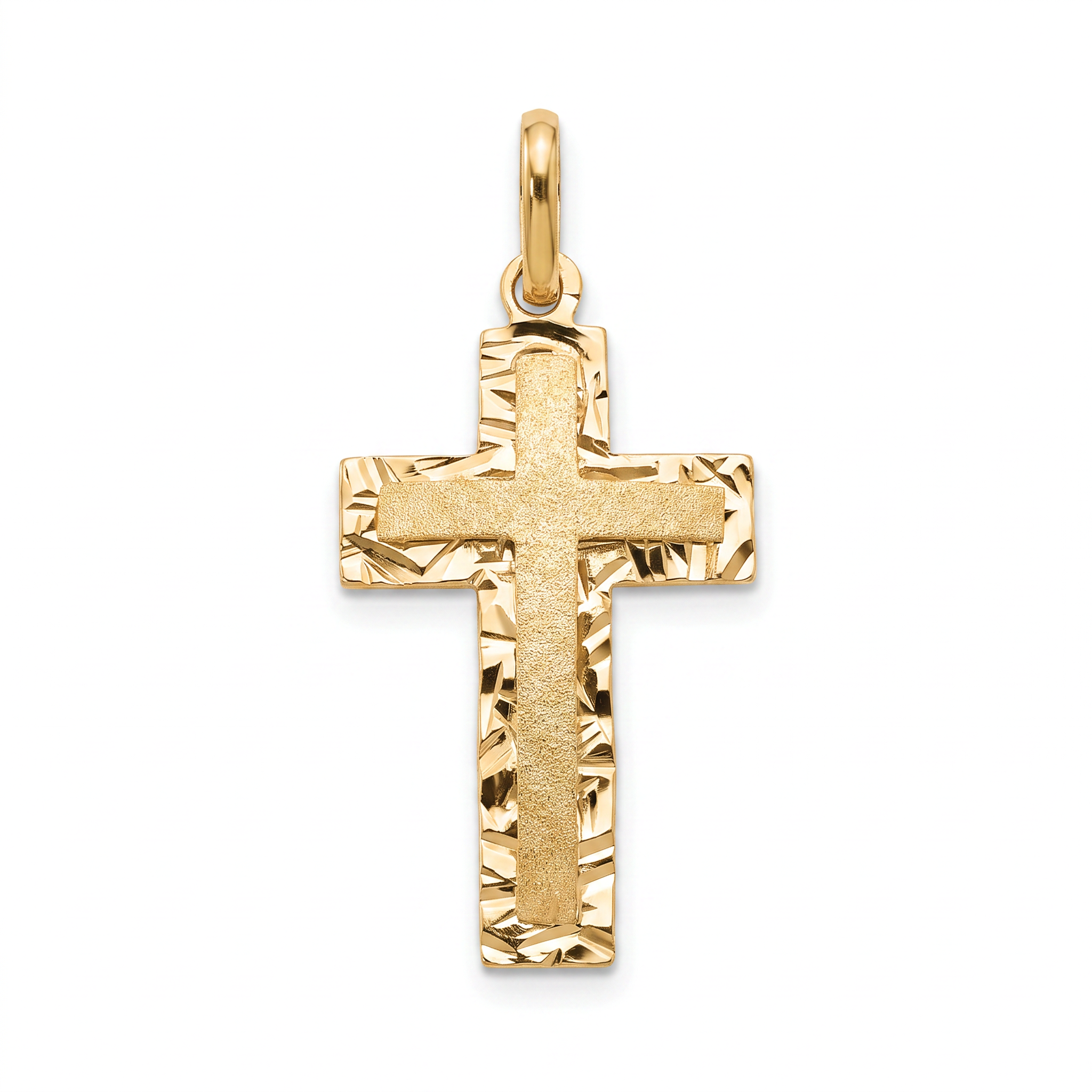 18K Yellow Gold Cross Pendant