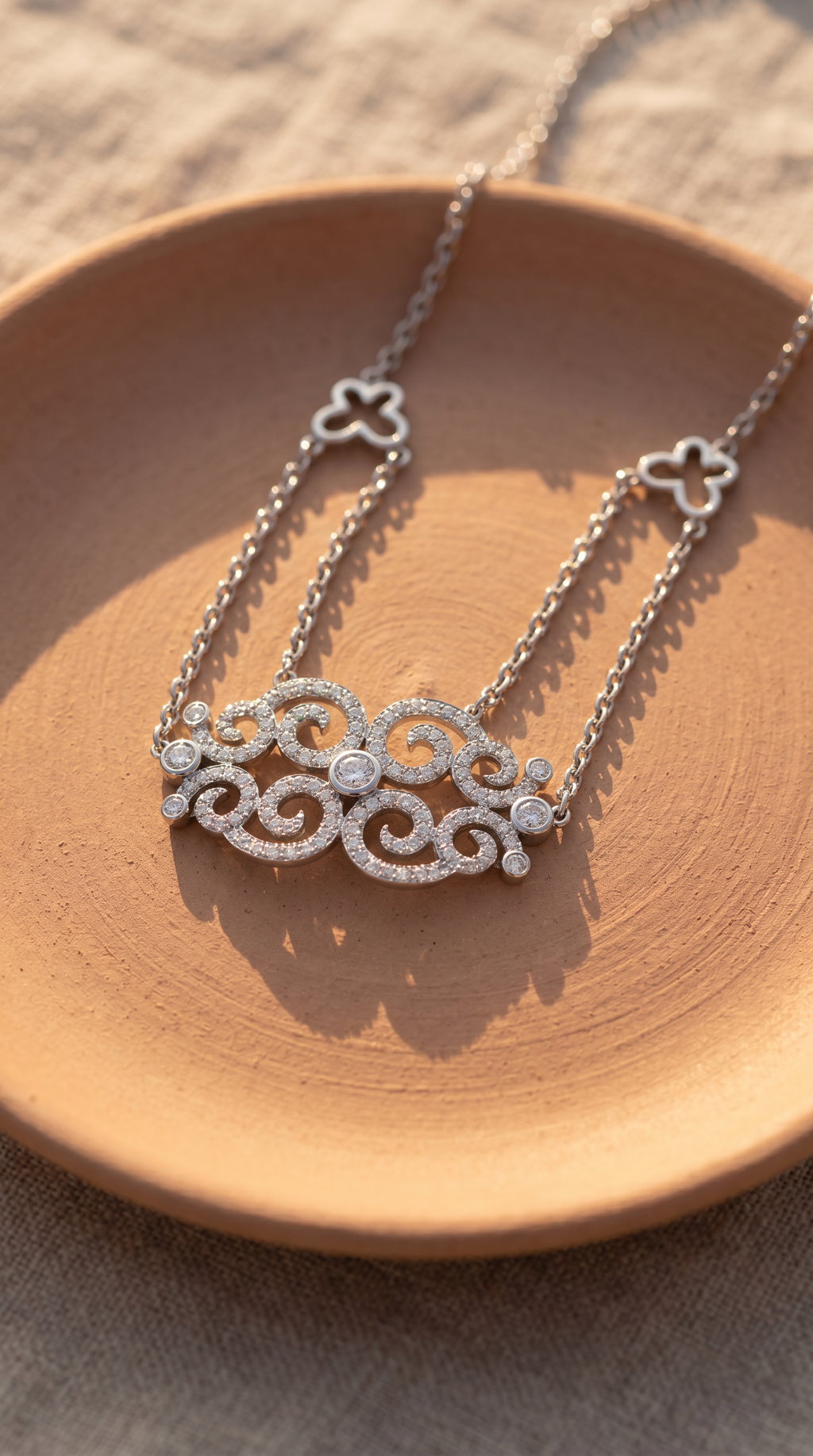 Diamond White Gold Necklace