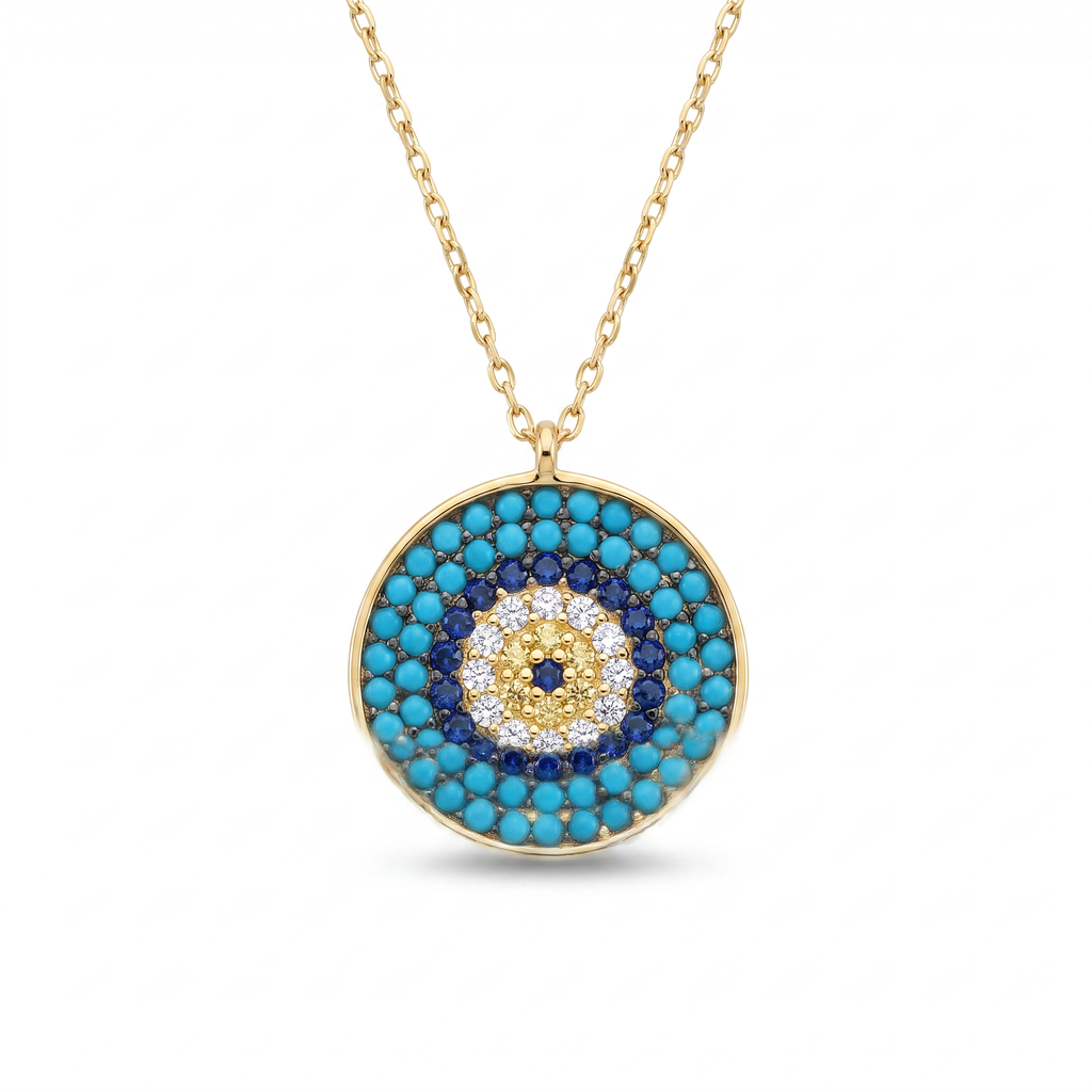 18K Yellow Gold Cubic Zirconia Necklace
