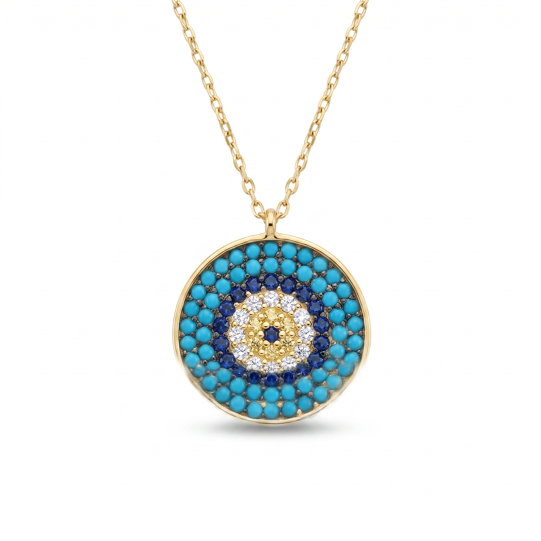 18K Yellow Gold Cubic Zirconia Necklace