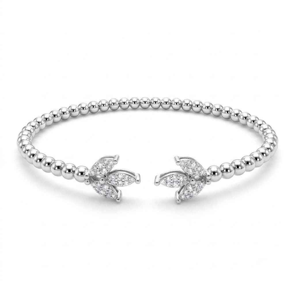 Diamond White Gold Cuff Bracelet