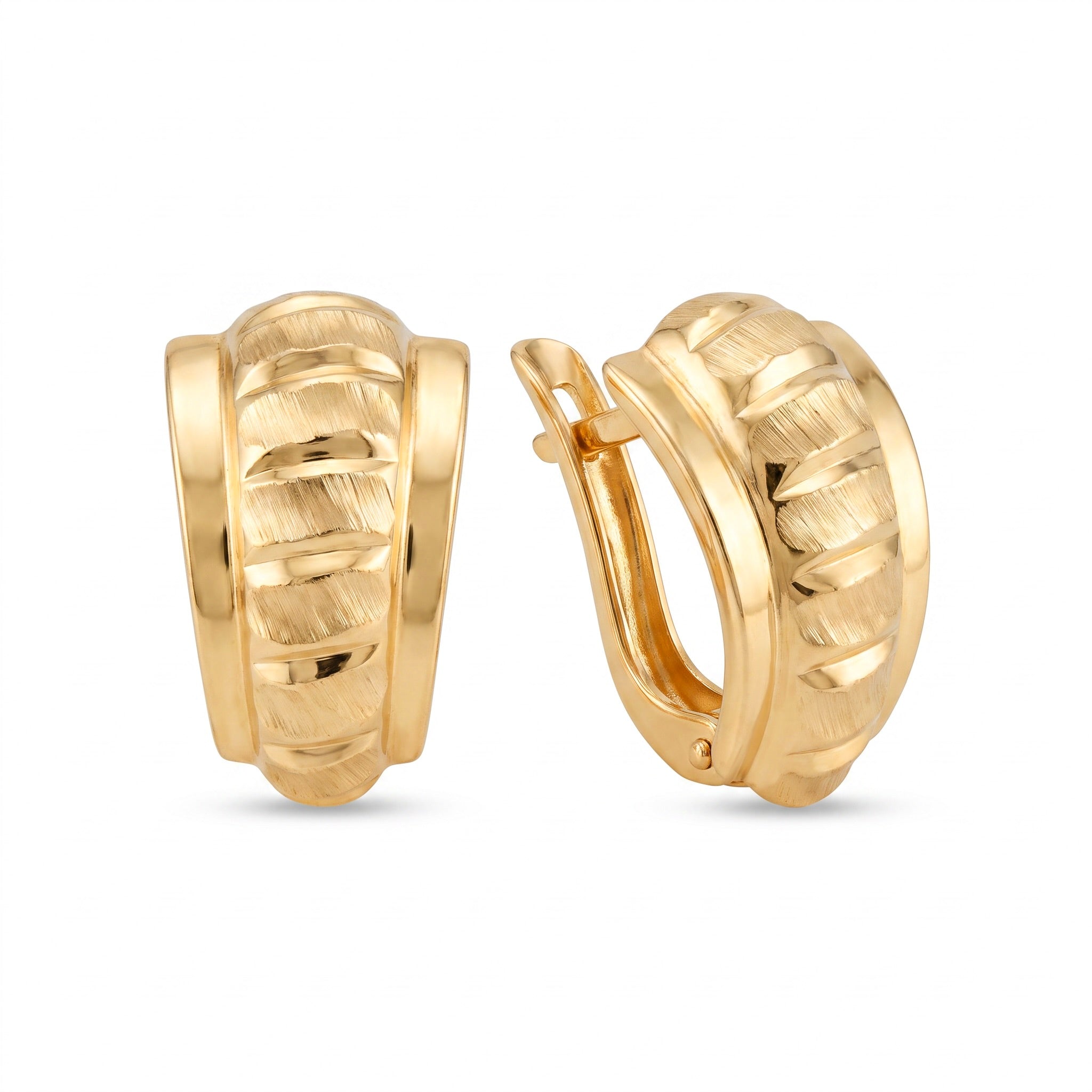 18K Yellow Gold Hoop Earring