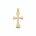 18k Gold Two Tone Cross Pendant
