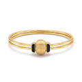 18K Yellow Gold Onyx Bangle Bracelet