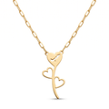 18K Yellow Gold Heart Necklace