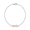 Diamond Two Tone Gold Infinity Chain Bracelet