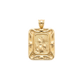 18K Yellow Gold Praying Angel Icon Pendant