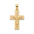 18K Yellow Gold Crucifix Pendant