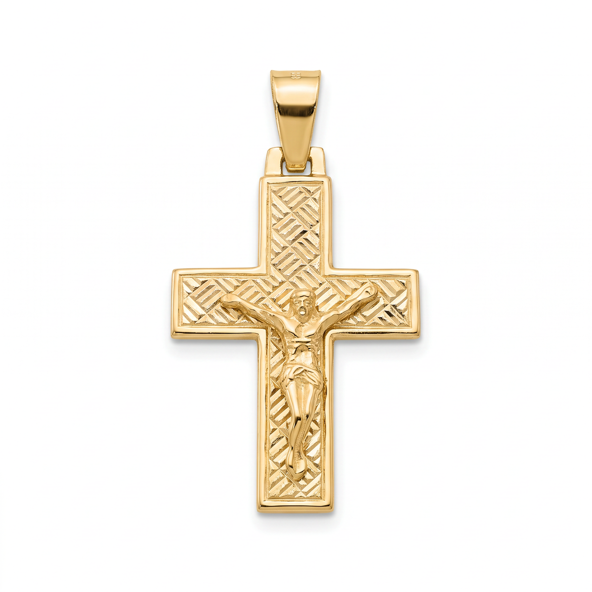 18K Yellow Gold Crucifix Pendant