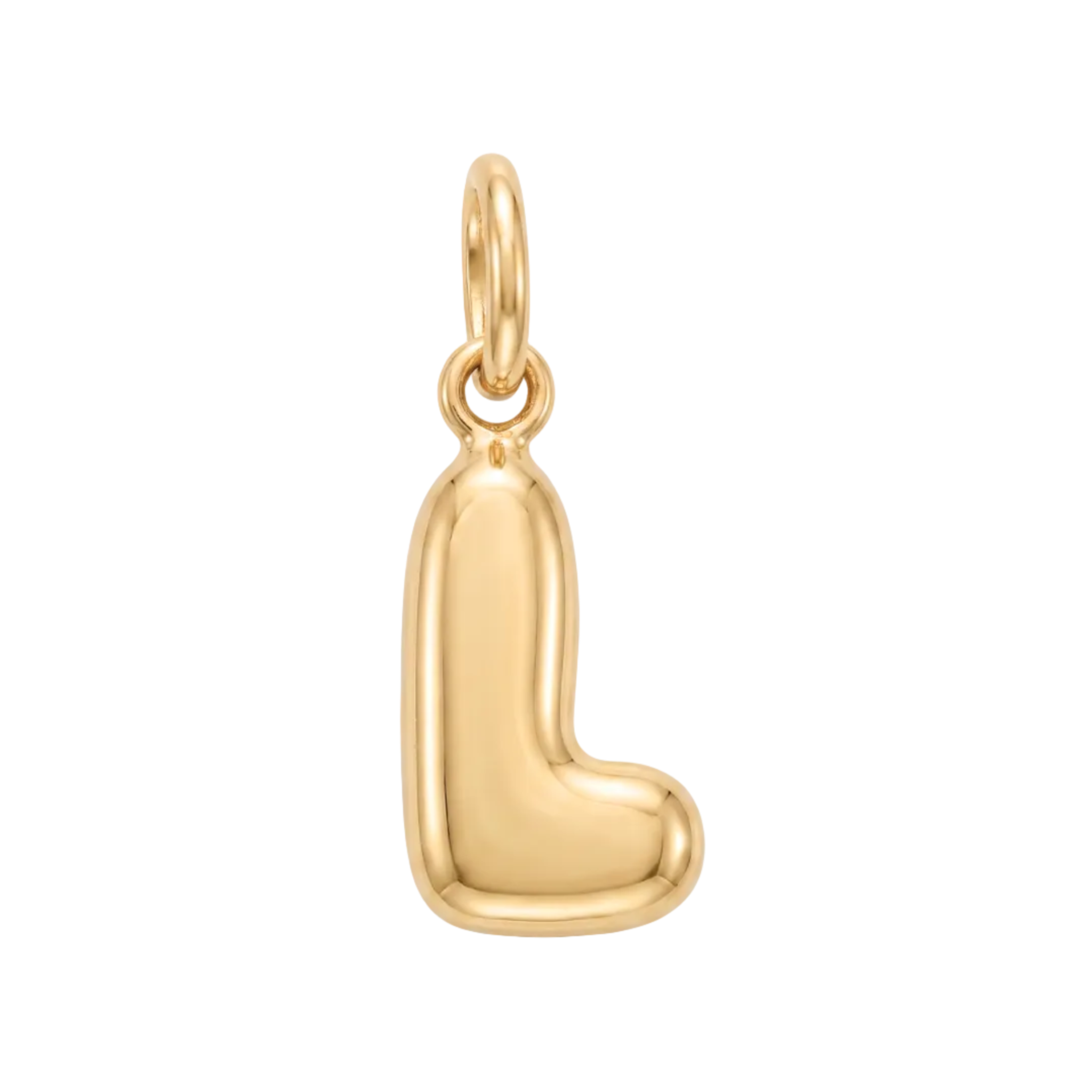 18K Yellow Gold Letter L Pendant