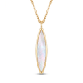 18K Yellow Gold Mother Of Pearl Necklace