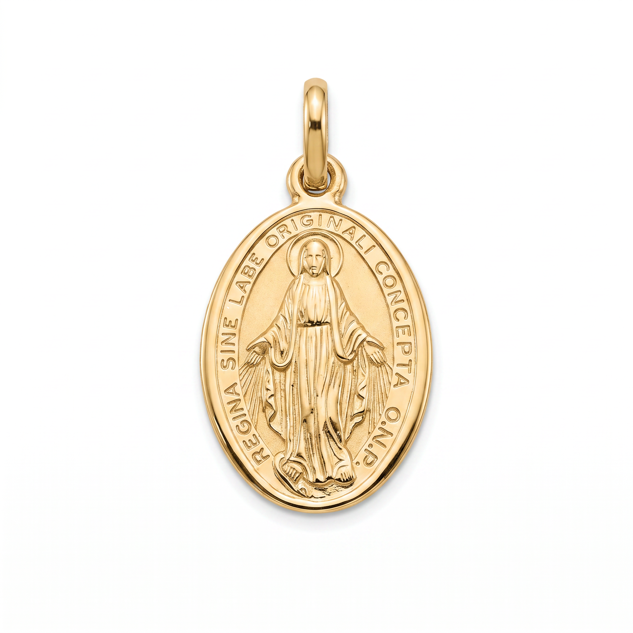 18K Gold Pendant St. Mary Icon