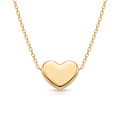 18K Yellow Gold Heart Chain Necklace
