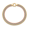 18K Multicolor Gold Chain Bracelet