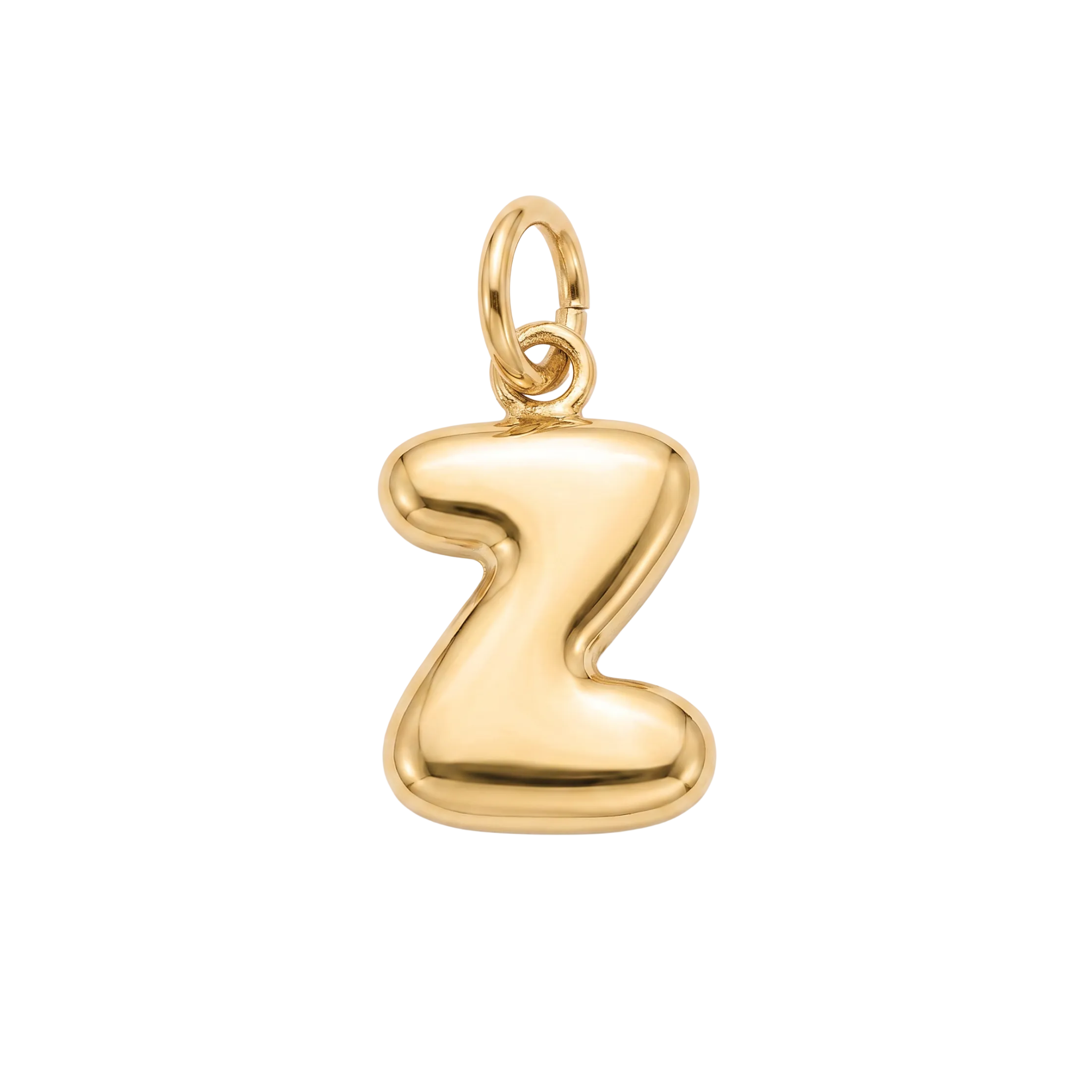 18K Yellow Gold Letter Z Pendant