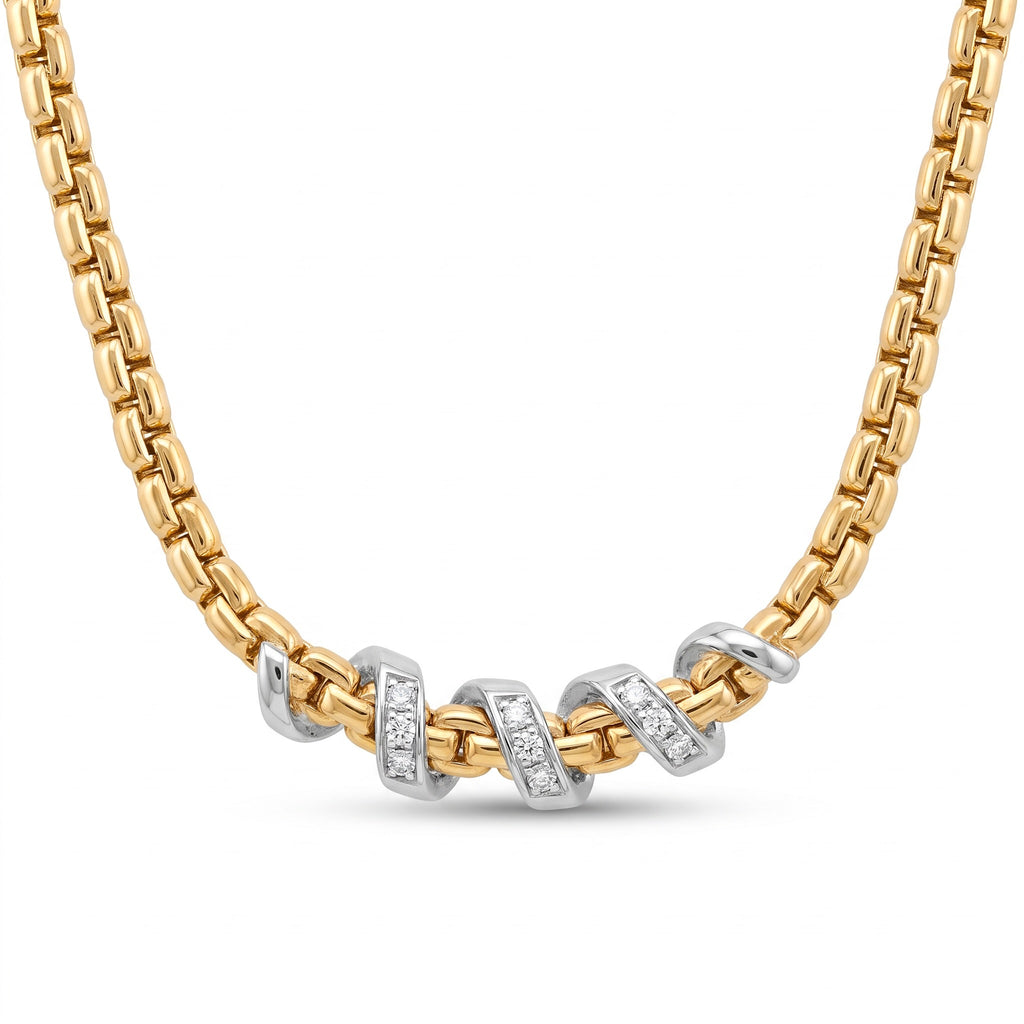Diamond Two Tone Gold Necklace