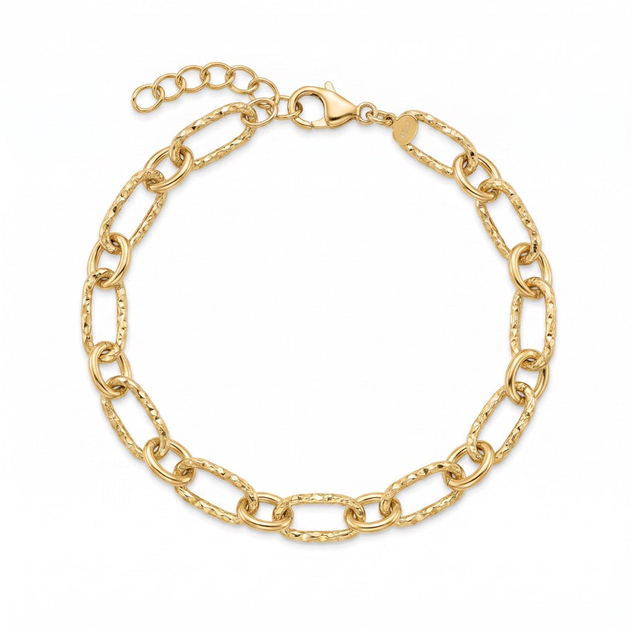 18K Yellow Gold Chain Bracelet