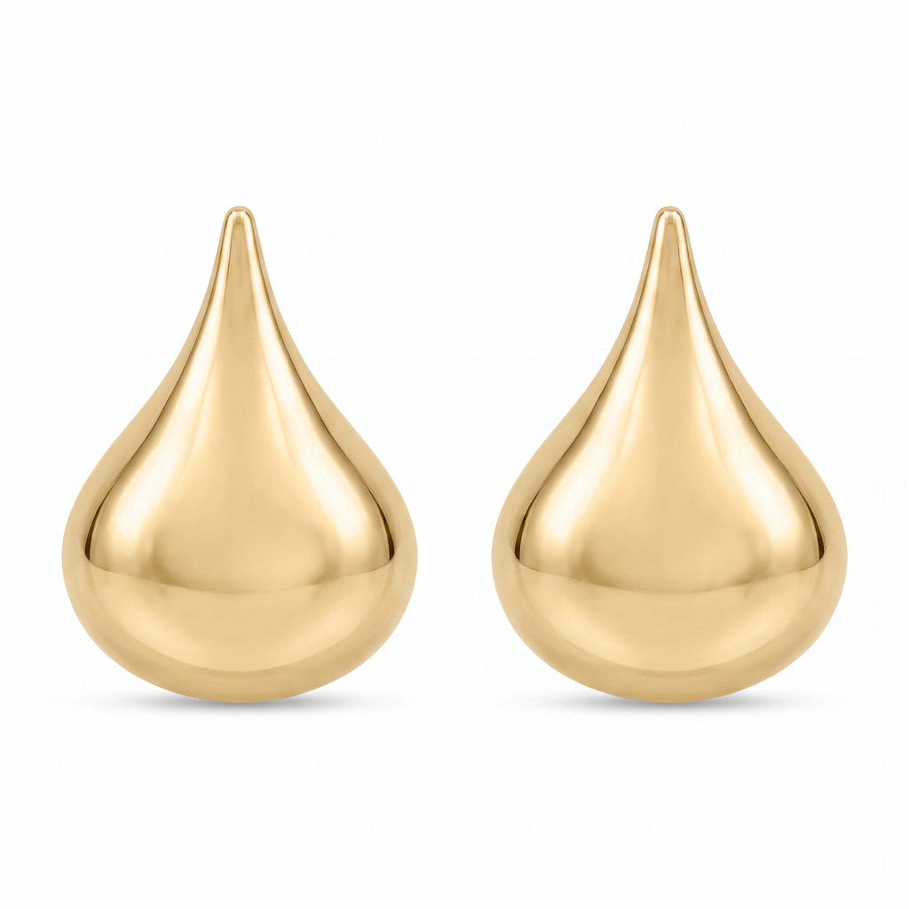 18K Yellow Gold Stud Earring