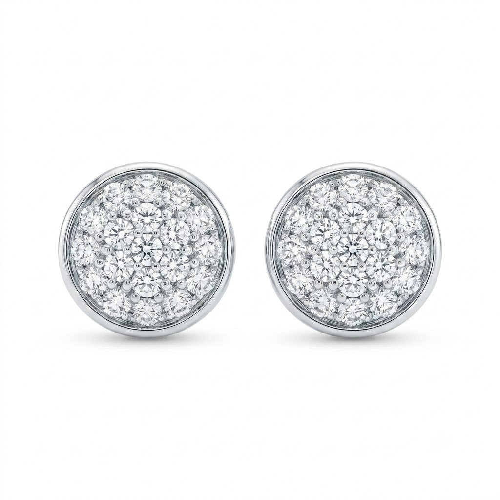 Diamond White Gold Stud Earrings