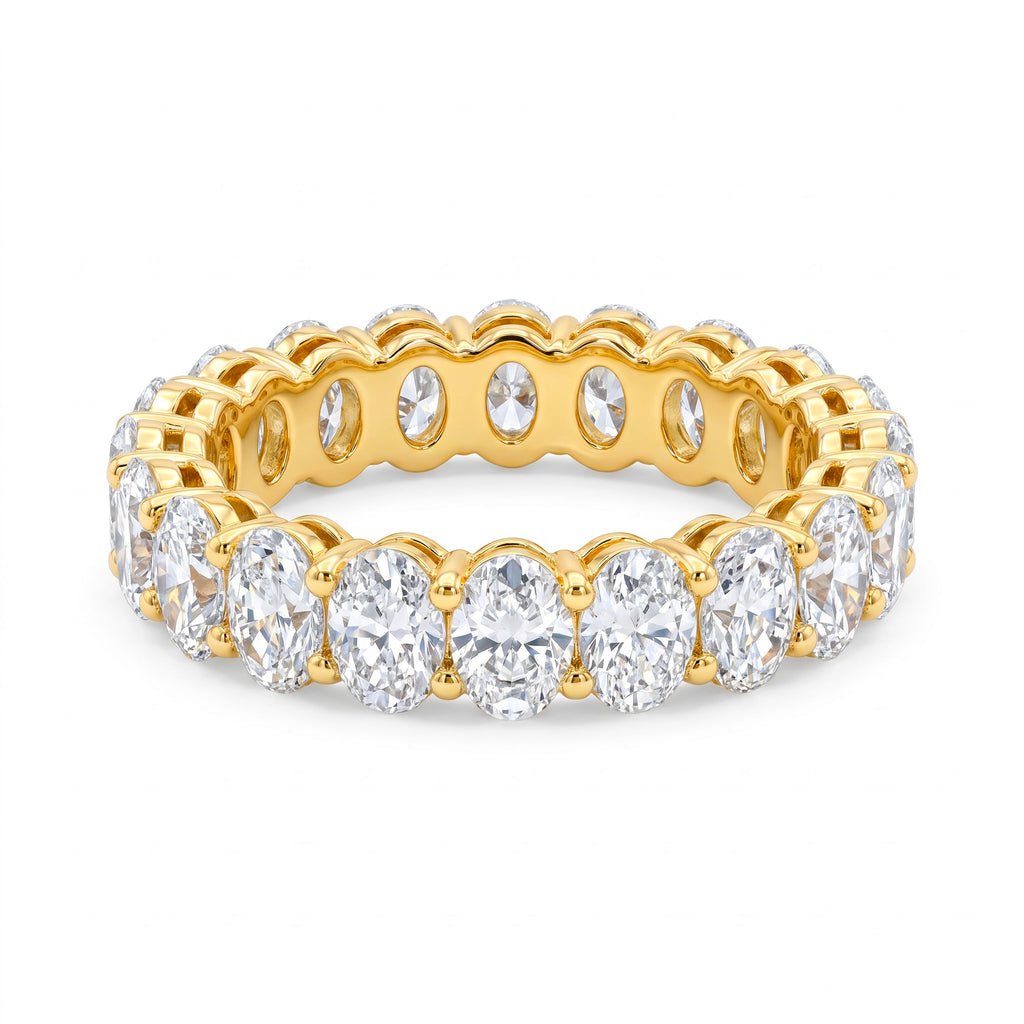 Lab Diamond Yellow Gold Oval Ring