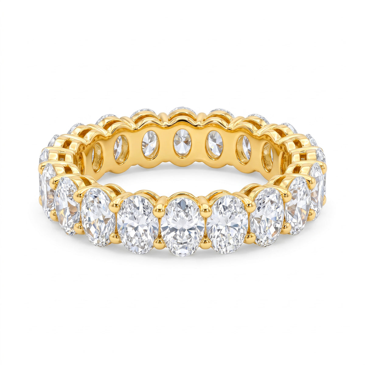 Lab Diamond Yellow Gold Oval Ring