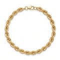 Men 18K Yellow Gold Rope Chain Bracelet