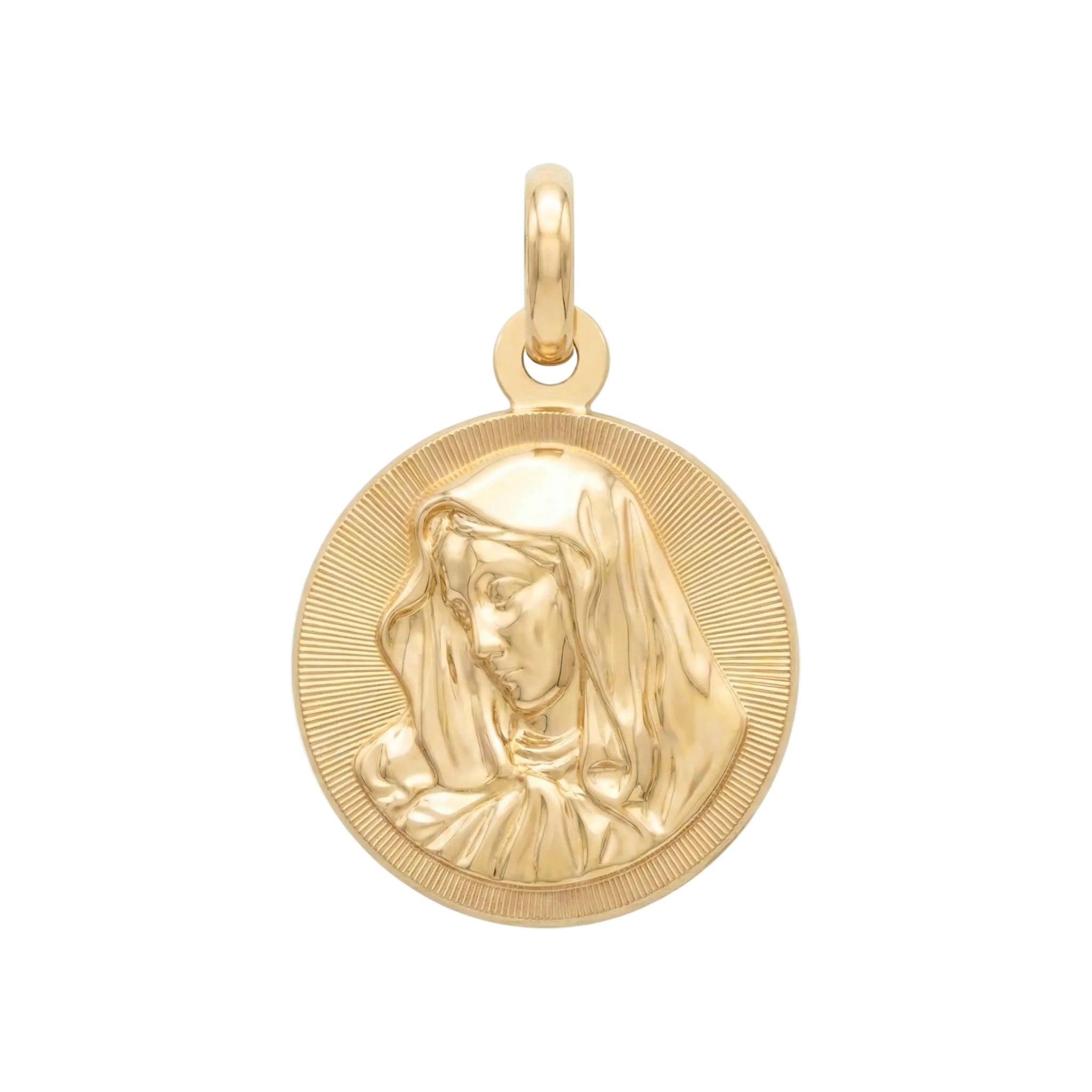 18K Yellow Gold St. Mary Icon Pendant