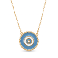 18K Yellow Gold Enamel Necklace