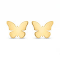 18K Yellow Gold Butterfly Stud Earring