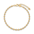 18K Two Tone Gold Beaded Bracelet