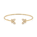 18K Yellow Gold Cubic Zirconia Butterfly Baby Cuff Bracelet