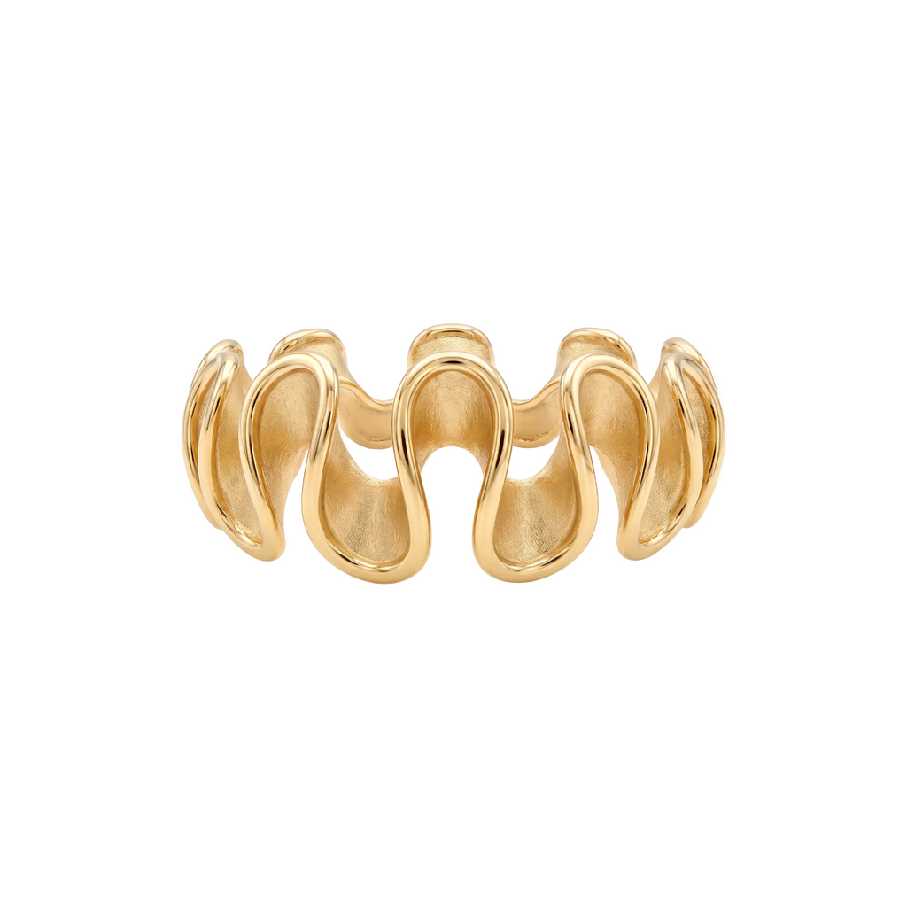 18K Yellow Gold Zig Zag Ring