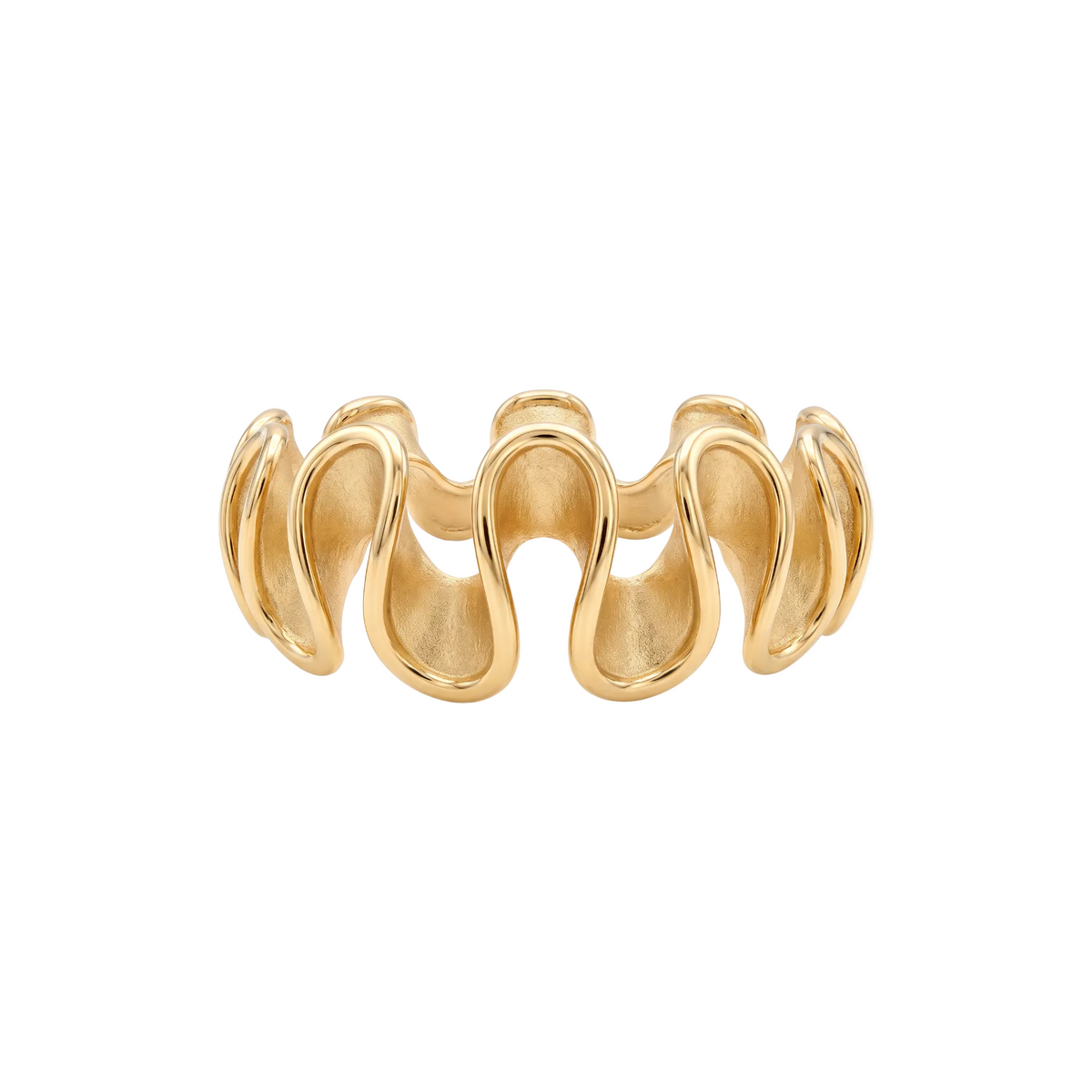 18K Yellow Gold Zig Zag Ring