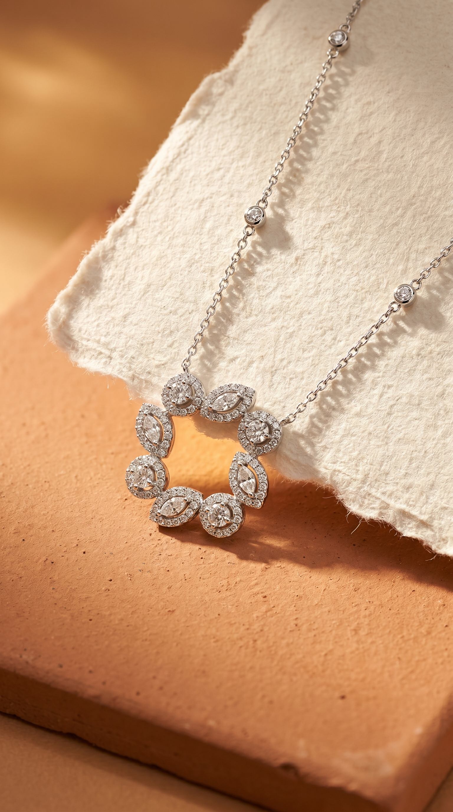 Diamond White Gold Necklace