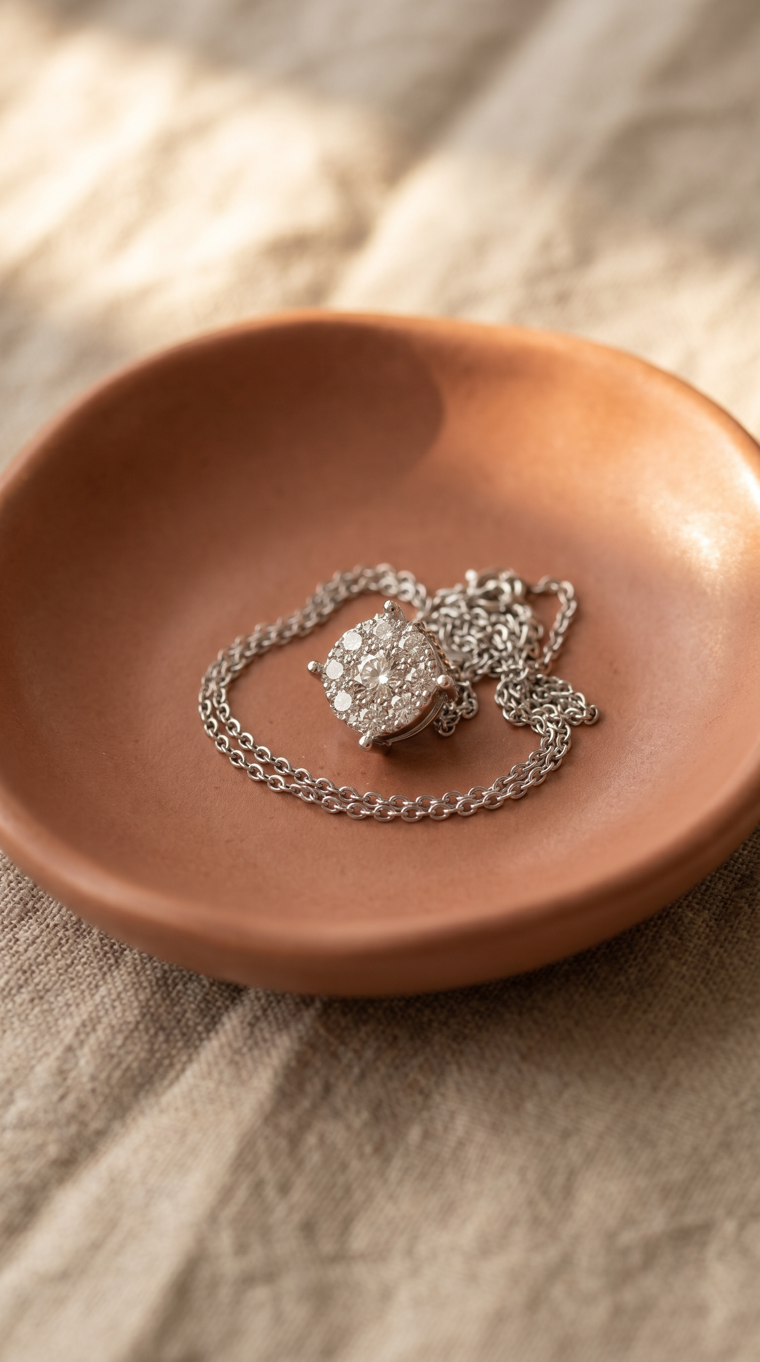 Diamond White Gold Necklace