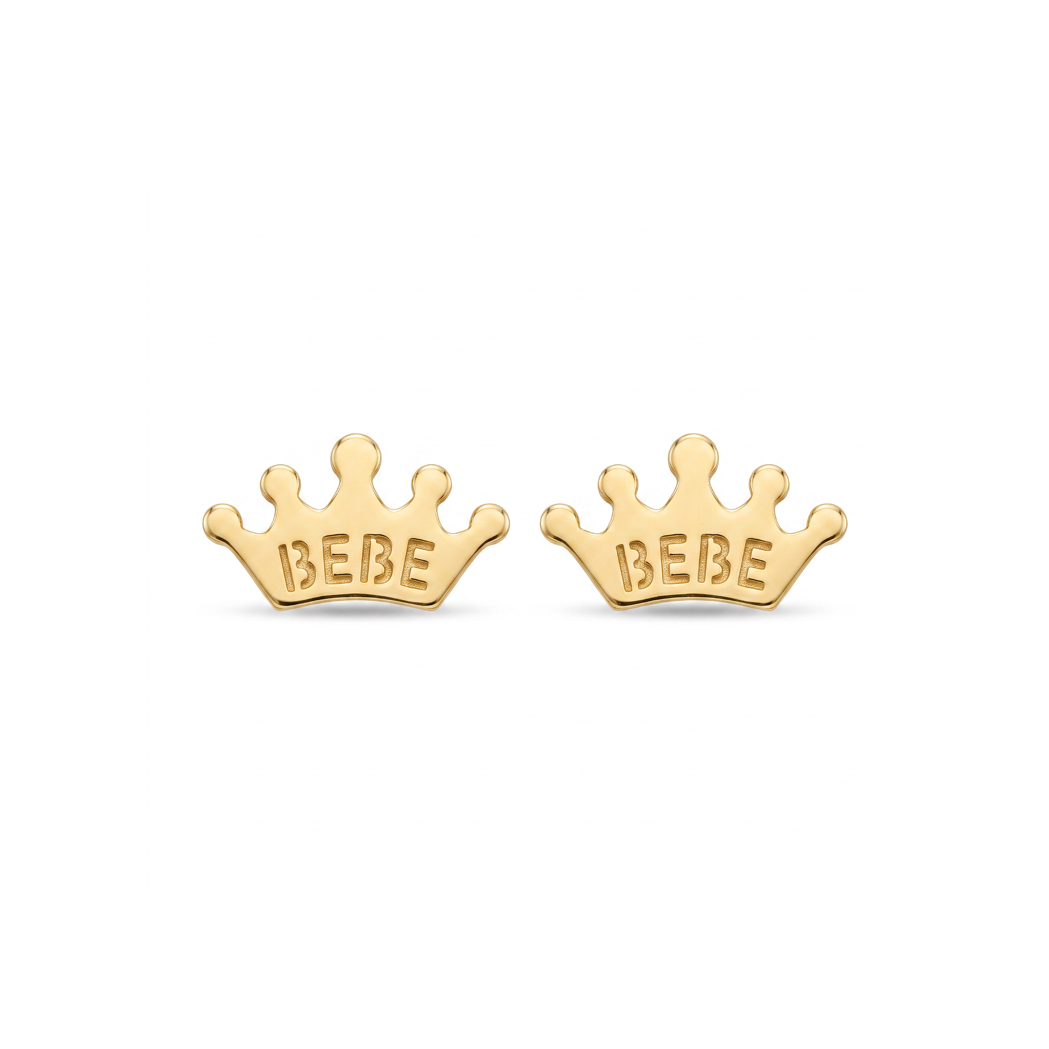 18K Yellow Gold Stud Earring