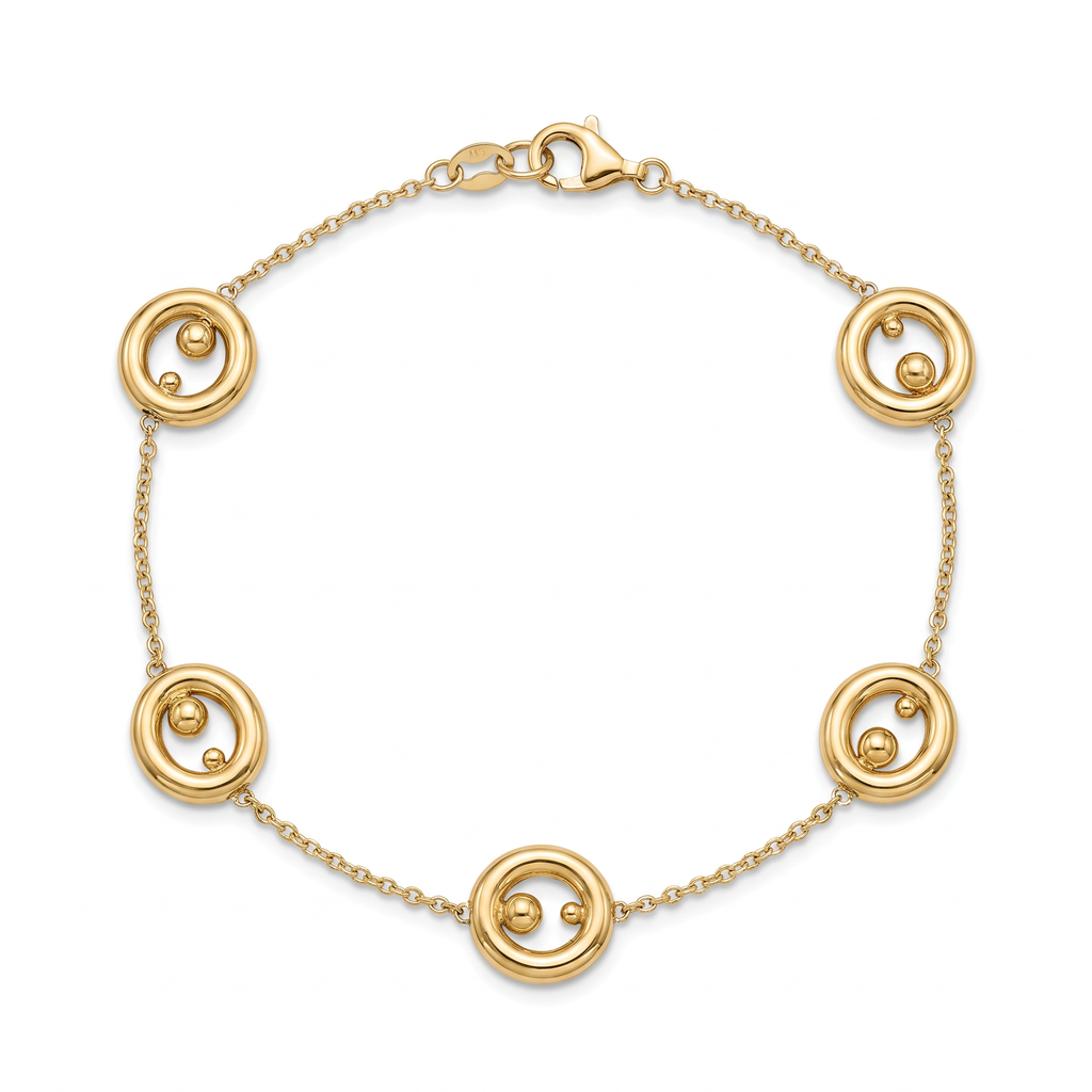 18K Yellow Gold Chain Bracelet