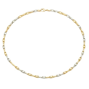 18K Two Tone Gold Chain Necklace