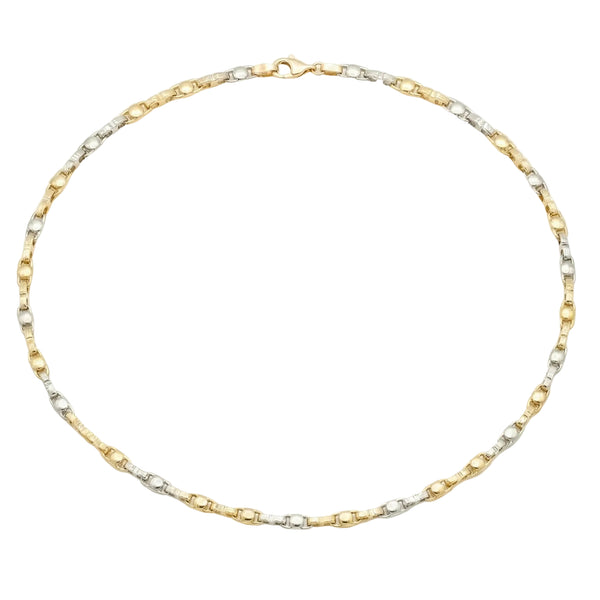 18K Two Tone Gold Chain Necklace