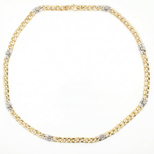 18K Two Tone Gold Chain Necklace