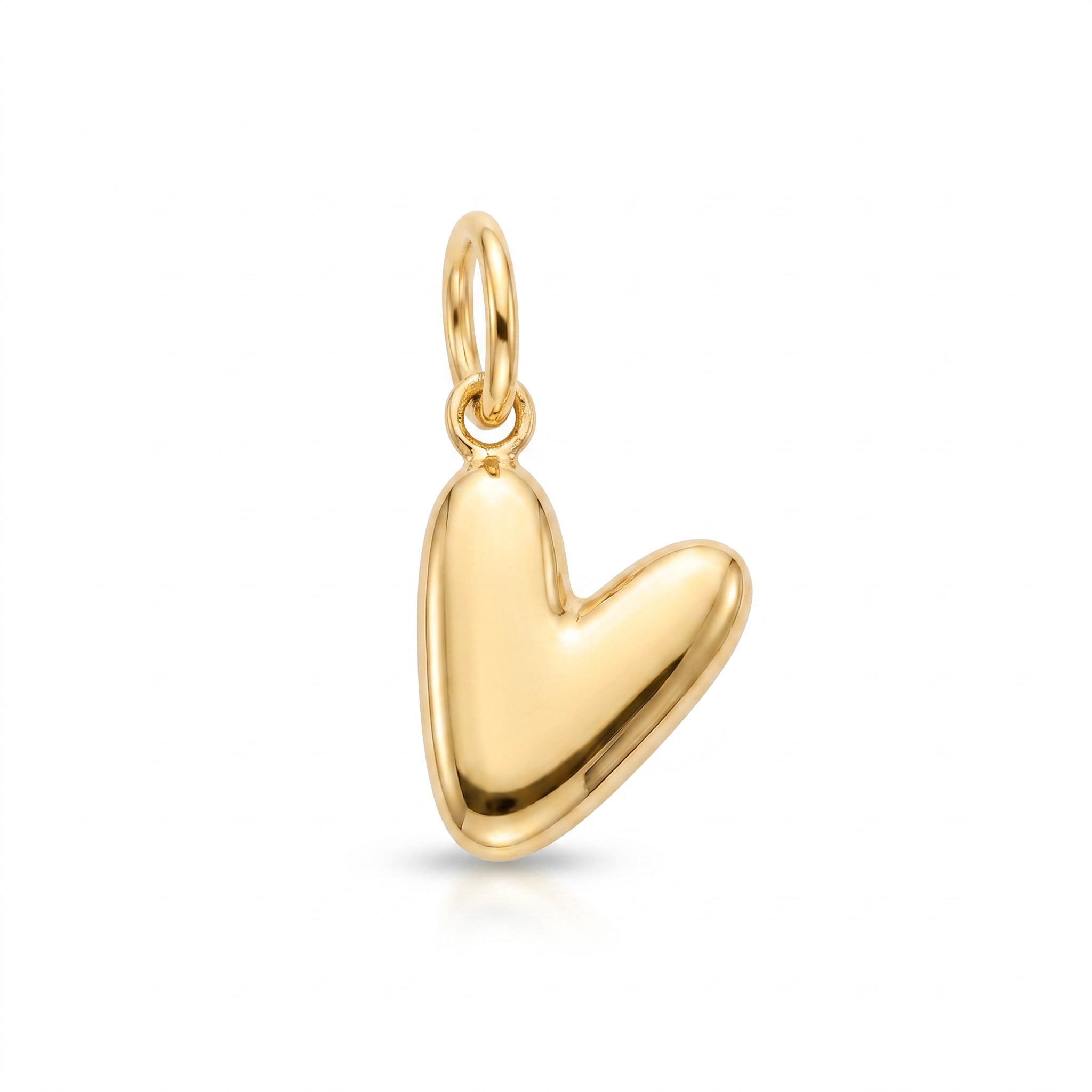 18K Yellow Gold Letter V Pendant