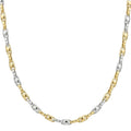 Men 18K Two Tone Gold Chain Necklace