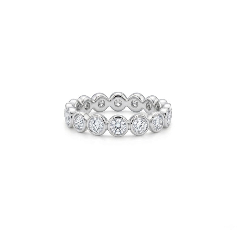 Diamond White Gold Bezel Eternity Band