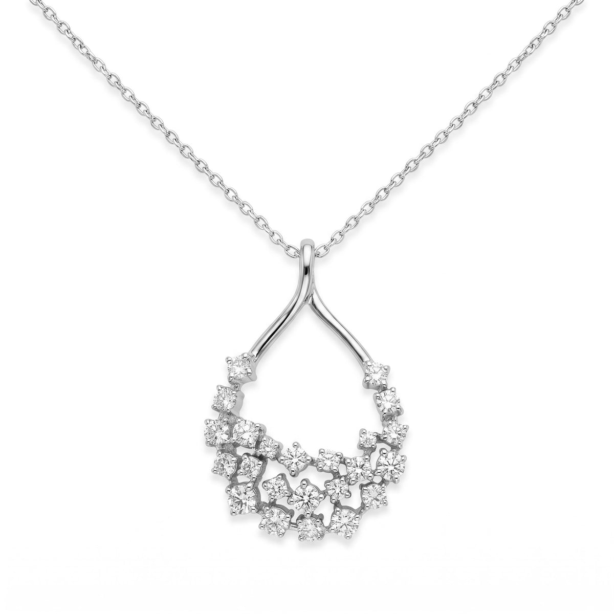 Diamond White Gold Chain Necklace