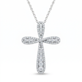 Diamond White Gold Cross Necklace