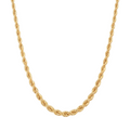 18K Yellow Gold Twisted Rope Chain Necklace