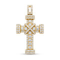 Diamond Yellow Gold Cross Pendant