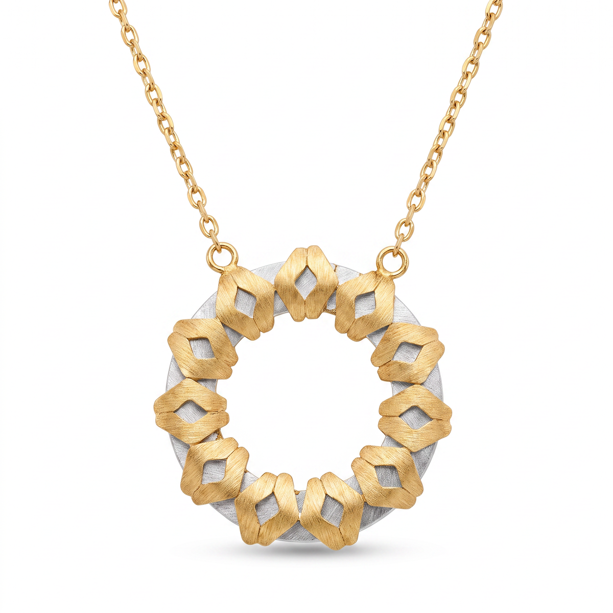 18K Two Tone Gold Chain Necklace
