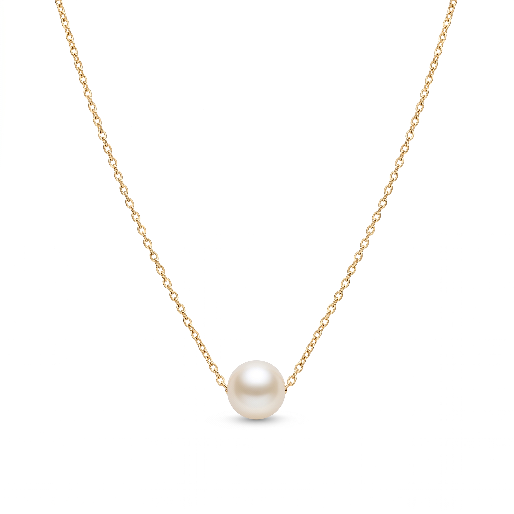 18K Yellow Gold Pearl Necklace